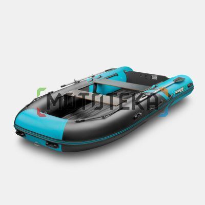 Лодка ПВХ GLADIATOR (Гладиатор) E 450 S JET чёрный/бирюзовый (Спб)