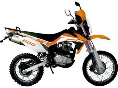 Мотоцикл кроссовый / эндуро Racer (Рейсер) RC200GY - C2 Enduro оранжевый с ПТС
