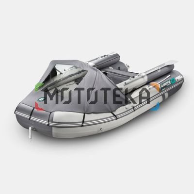 Лодка ПВХ GLADIATOR (Гладиатор) E 380 X PRO светло-серый/тёмно-серый
