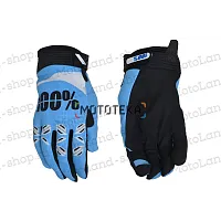 Перчатки мото 100% №11 light blue/white (M) мотокросс