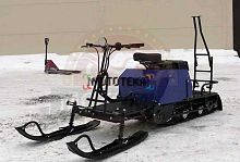 Мотобуксировщик с лыжным модулем Лидер - 2 - 3Т - 15АП (3 тележки) 15 л.с.. адаптивная подвеска