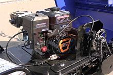 Мотобуксировщик компактный Лидер-СИГМА-2. 8.0+ л.с.. с РЫЧАЖНЫМ лыжным модулем. ВАРИАТОР TAV2-40