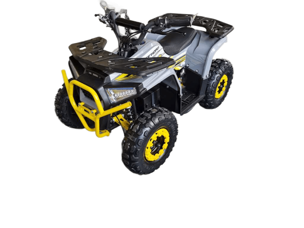 Электроквадроцикл детский Мотомир ORION 1000W серый/жёлтый (машинокомплект) | Мототека