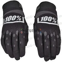 Перчатки мото 100% №6 black/gray (S) мотокросс