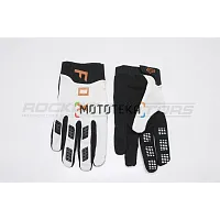 Мотоперчатки кроссовые FOX #1 (L, белый/чёрный)