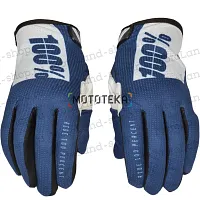 Перчатки мото 100% №1 blue/white (XXL) мотокросс